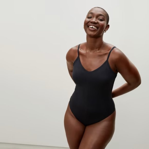 Everlane Tops - Everlane Black The Cami Bodysuit Size S NWT